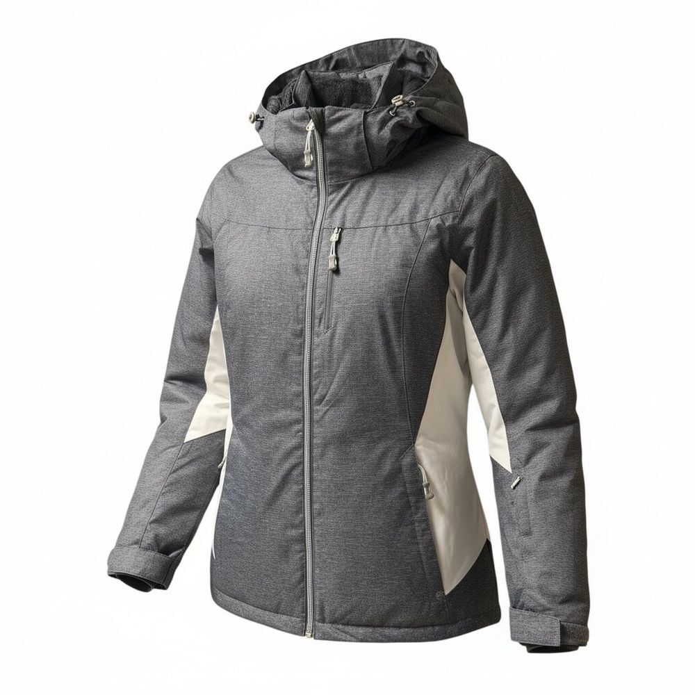 ZeroXposur Insulated Snow Jacket Women’s Gray White Hooded - Small